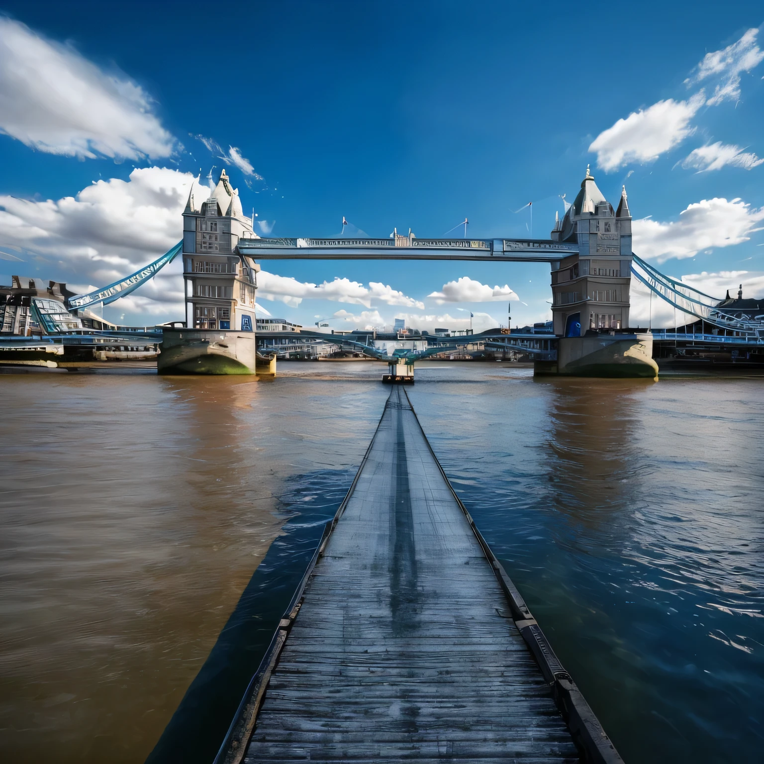 london bridge photography photos，Landscape Photography Photos，london bridge，morning glow，Colored clouds，green water，long exposure，National Geographic award-winning works，Canon camera wide angle lens，RAW 8K。