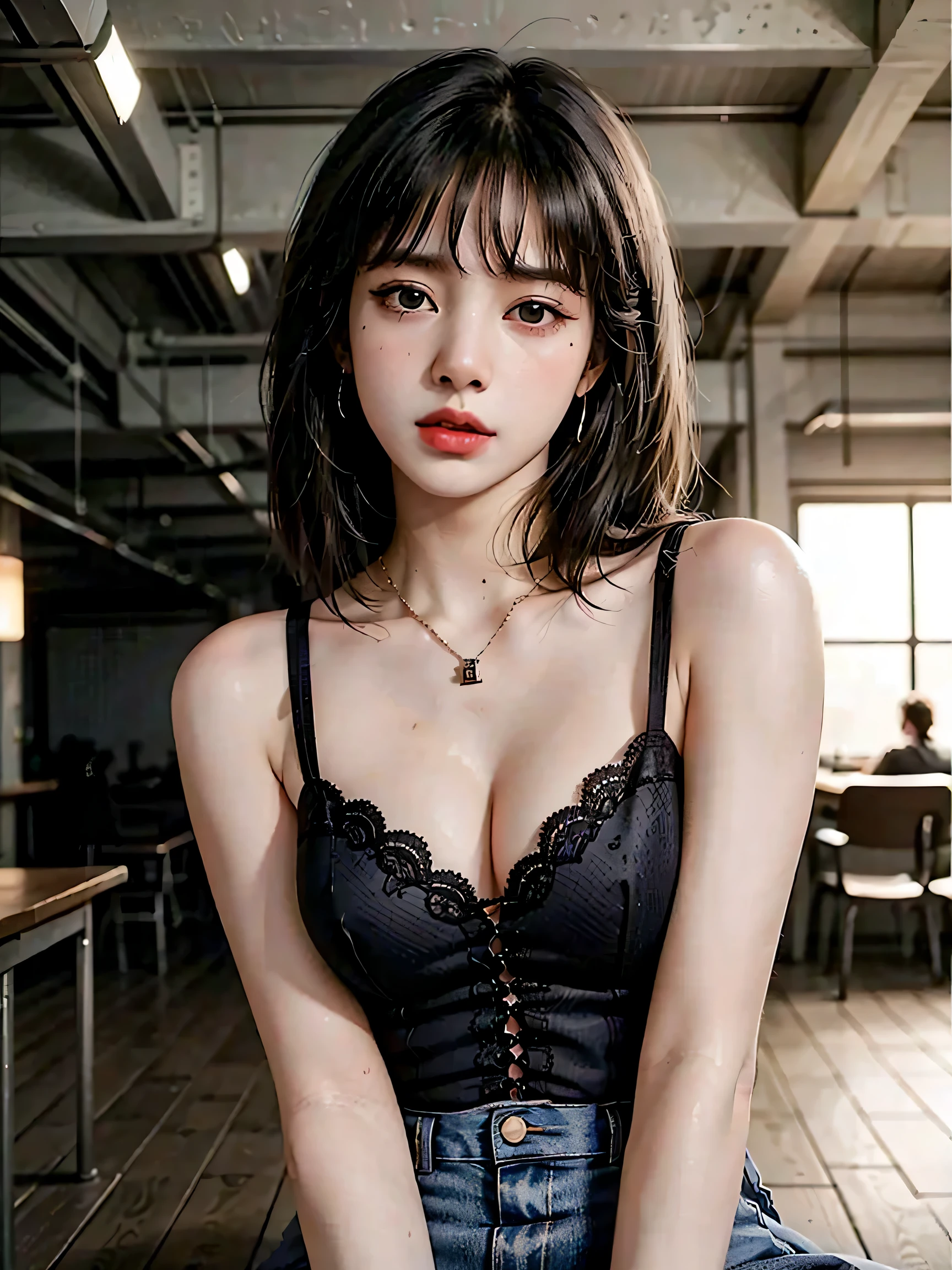 (In 8K、RAW shooting、highest quality、Masseter muscle part:1.2)、Super detailed、super resolution、(realistic、realistic pictures:1.37)、portrait、High-definition RAW color photo、professional photography、hvery detailed and beautiful、very detailed、8K image wallpaper、amazingly detailed、huge file size、official art、Hvery detailed CG Unity 8K wallpapers、hvery detailed beautiful girl、very detailed顔、very detailed目、woman kneel down submissive, dominated woman, very detailed肌、very thin fingers、hvery detailed nose、very detailed detailed mouth、perfect anatomy、detailed background、detailed clothing、((1 girl、1 boy1people々々))、(20:1.2)、20's、cute、realistic body、、white skin、glowing skin、because I'thin、black haired、((long hair))、(Hand-shaped bangs: 1.4)、cute face、lifelike face、delicate eyes、ordering sauce、((stylish office))、((office lady))、(((No bra)))、(((blancheYshirt)))、(((woman's shirt was taken off、woman'chest is exposed.)))、((black mini skirt))、((black stockings))、((standing athletic pose))、((talented people:1.5))、((man hugging woman from behind、Grabbing woman's breast))、((man with all-back hair))、((arms tied with rough rope、girl hanging from the ceiling))、Sweat、((rope tied her body))、wet body、Aranawa that bites into the crotch、A large amount of liquid flows out from the crotch.、torn bra、wet clothes、Lift one leg onto the rough rope、tied up with a rope、tied tightly、tie one'hand、hanging in shackles、((restrained))、((ULL BODYSHOT with legs spread))、earrings、necklace、bracelet、((face turned to the side))、((look at the men))、contrapo、dynamic lighting、((firm D cup))、((cleavage))、((look behind you))、((expression of agony))、 kneel downwoman, kneel down, look up, Blowjob seen from the side, instant blowjob、looking at the viewer、perfect proportions、The world is cute