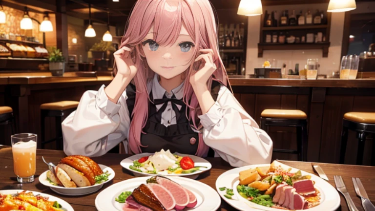I love ham,,eat at a restaurant
