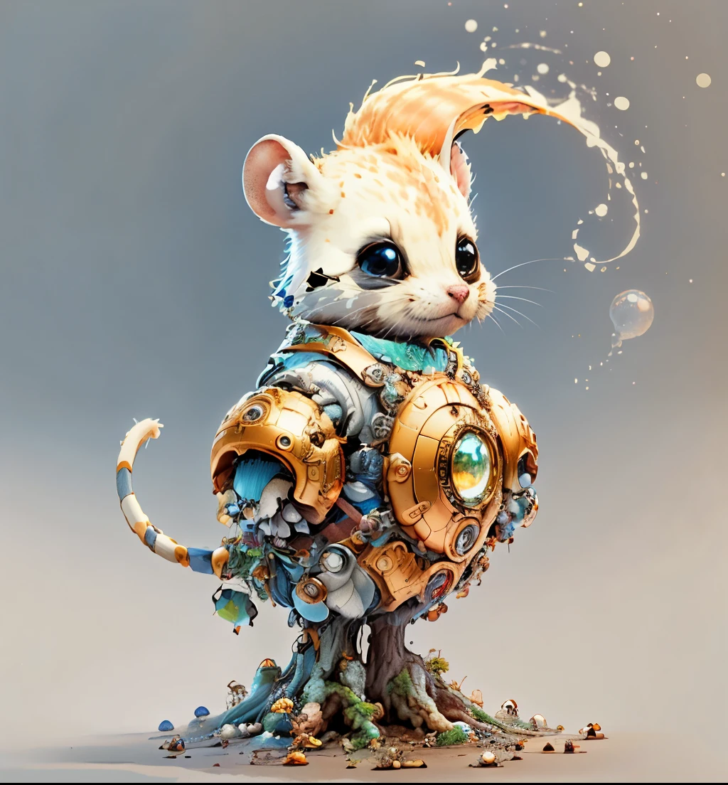 Mouse white,The background is bright,adolable,fantasy,complexdetails,Pubic area is clear,brightly,k hd,32k zodiac signs