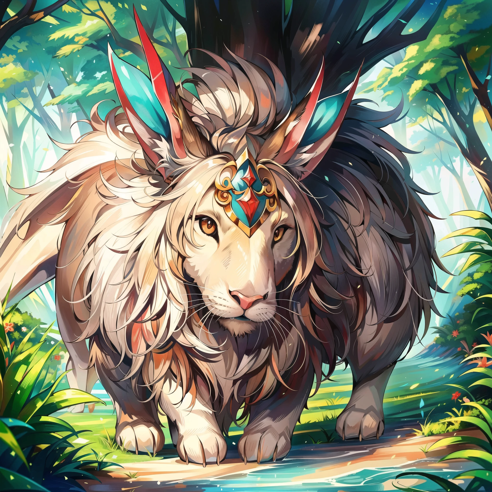 Alumiraj、dragon island、Horned Rabbit、When Iskandar, also known as Alexander the Great, heard of the damage caused by the dragon on this island,、Sacrificial bulls were replaced with cowhide dummies stuffed with sulfur and iron hooks.、Successfully defeat the dragon、I received this rabbit as part of my reward.。Also、When I see this rabbit、It is said that all wild animals flee。