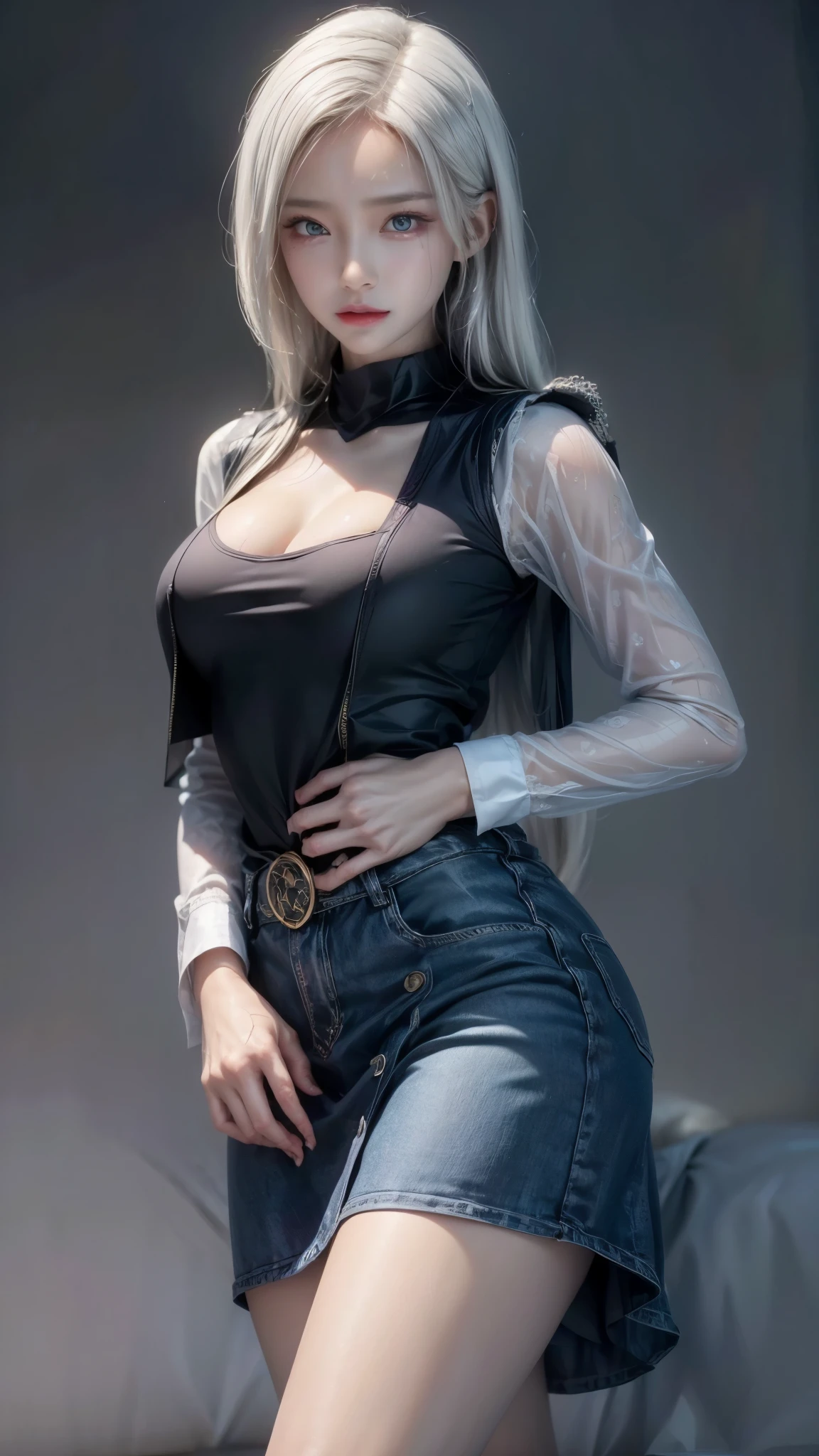 realistic, 1gril, per HD, 12k, wearing Allstars shoes, slim body, rather big body, six pack body, big round breasts, no clothes, beautiful breasts, looking at the camera, sitting on the sofa, long black hair, facial details, detailed person, body details, clothing details, hair details, body details, body details, breast details, vagina details, clothes, eye details, sweat details, water details, pose (knees bent and legs wide apart) whole body