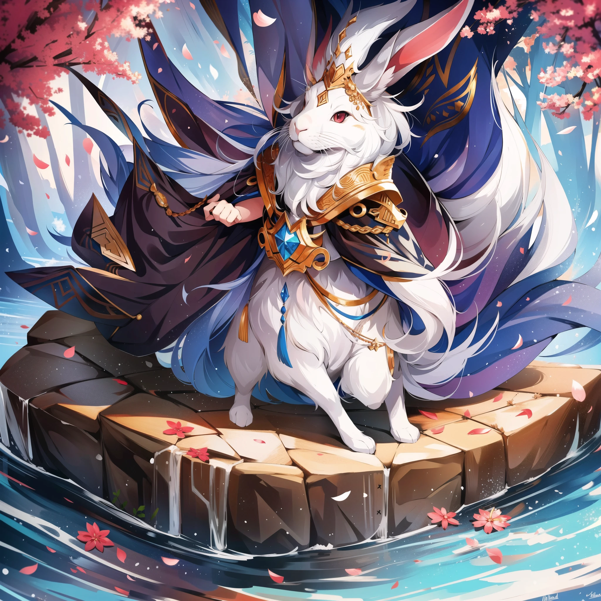 Alumiraj、dragon island、Horned Rabbit、When Iskandar, also known as Alexander the Great, heard of the damage caused by the dragon on this island,、Sacrificial bulls were replaced with cowhide dummies stuffed with sulfur and iron hooks.、Successfully defeat the dragon、I received this rabbit as part of my reward.。Also、When I see this rabbit、It is said that all wild animals flee。