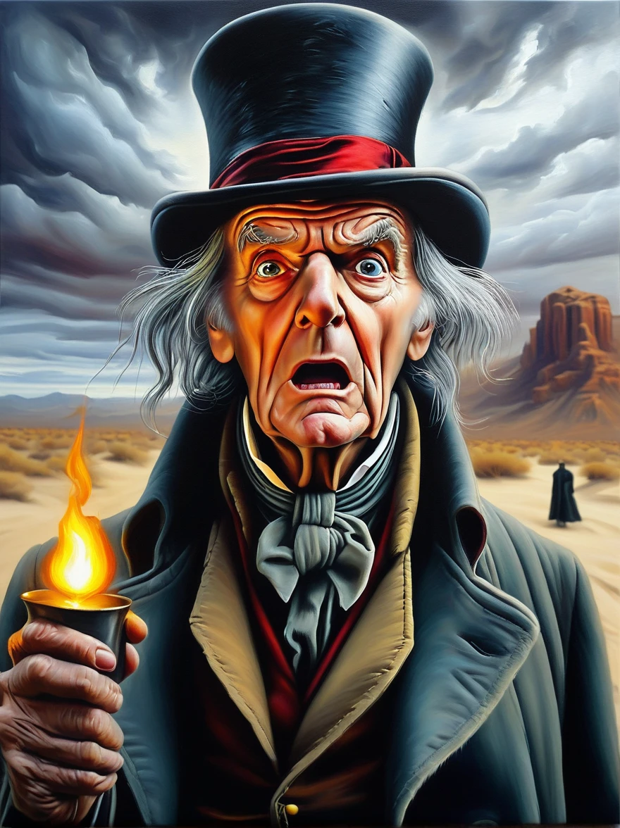 Ripper Jack with a man's face facing forward, 1880s clothes