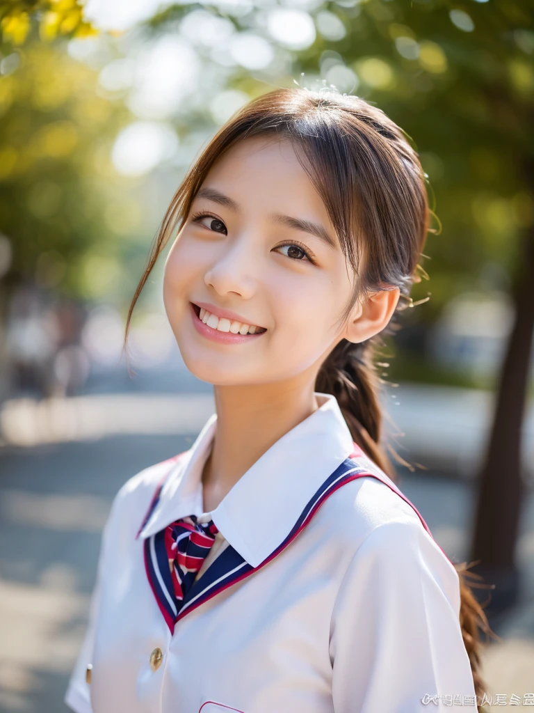 Woman Are standing On The Side Of The Street、young asian woman、beautiful woman pictures、japanese model、with a beautiful young woman、60mm portrait、color photo portrait 4k、soft portrait shot 8k、,14 year old girl、(8K、RAW photo、highest quality、masterpiece:1.2)、(realistic、Photoreal:1.37)、super detailed、flat chest,,small breasts,
1 girl、cute、solo、beautiful detailed sky,noon、Are standing、date、(nose becomes red)、(Smile:1.1)、(closed your mouth)、B cup breasts、魅惑的なSmile、noonの公園、Swing、professional lighting、Sony α7R4、Zecy 50mm F1.8、
(small breasts:1.2)、beautiful detail eyes、(collared shirt:1.1)、Smile、14 year old girl,ponytail,whole body,Clean eyes,sailor suit,