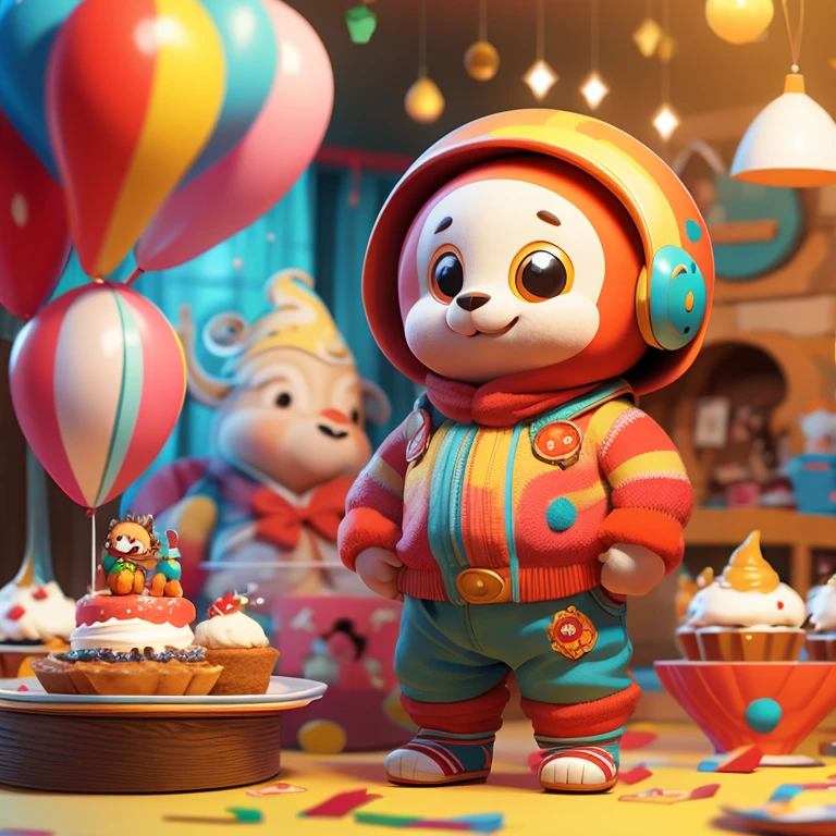 Cheburashka at a children's party