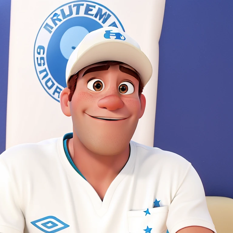 Um homem moreno estilo Disney pixar , alta qualidade, melhor qualidade simples