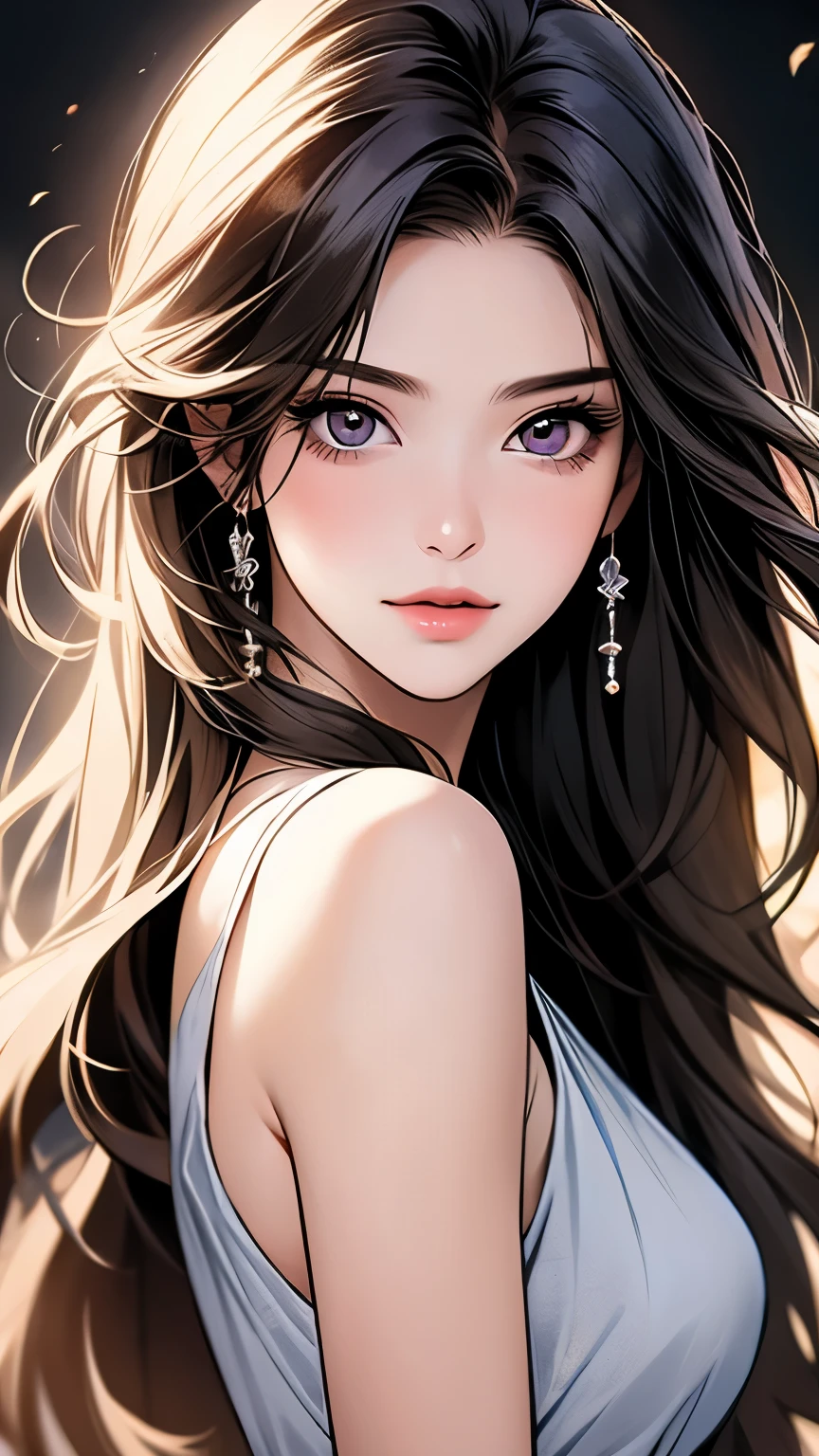 high definition symmetrical image, (goddess of breasts, a woman born from flowers, (round face), (luxury jewelry), eyes realistic sizing, drooping eyes, smiling, small breasts, closeup breasts, luxurious dress, swollen nipples, red hair, curled hair), ((art nouveau)), ecstasy face, (alphonse−mucha), earrings, hip,