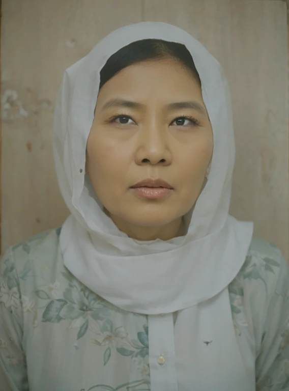 58-Years-Old,Female Store owner, Hijab Beautiful Indonesian Mature Woman, Wearing T-Shirt, White Skin Like Porcelain, Alluring Face, Erotic Pose, Realistic Ultra Gigantic Breast : 36.9,realistic wrinkels body, PP cup Breast, Seducting Look, a lot of sperm liquid cover her face : 1.9, lustful Smiling