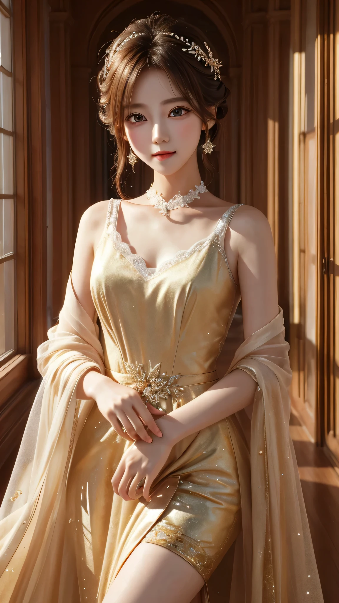 highest quality, masterpiece, 1 girl, full body, very delicate and beautiful girl, 8k wallpaper, detailed and beautiful eyes, beautiful delicate shine, cinematic lighting