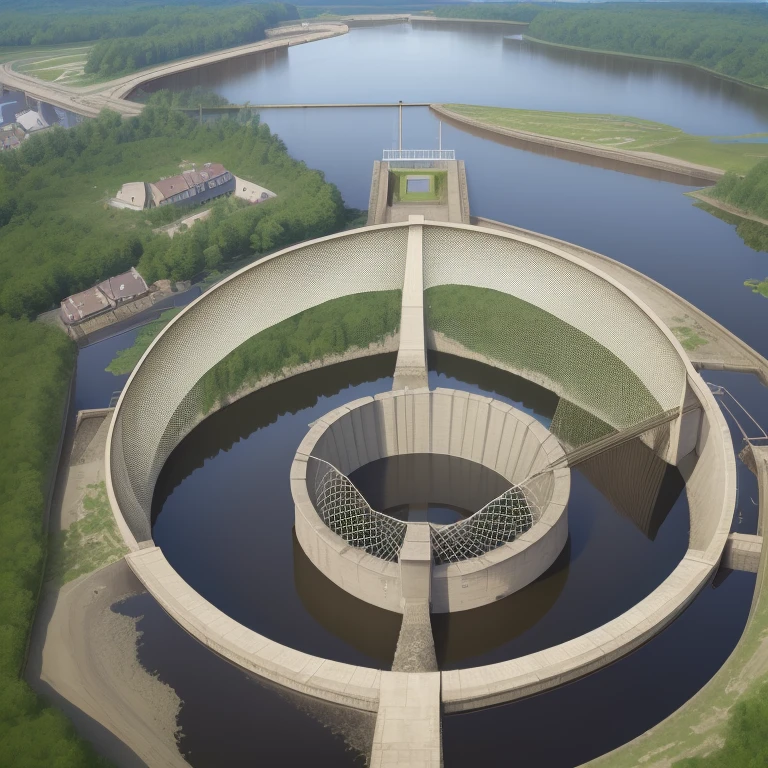 Net in a dam