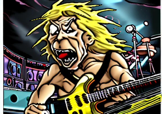 Butters Stotch got playing Electric Guitar jump on Air in Event Concert, Evil Angry and Crazy Rage, Art of Hellper