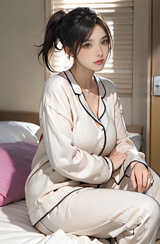 NSFW:0.7、black hair、girl with different atmosphere、Extra berry short hair with bangs、Sleeping habits、((girl wearing headphones))、((front open pajamas))、((Lingerie with printed patterns))、(((Sleepy girl)))、(wearing different pajamas)、Boyish 19 years old、lively、(((lying))),((Very small panties are visible))、I can see the bra、She wears long pants、((clothes are in disarray))、(((Poor sleeping phase)))、Pajamas are unbuttoned、Correct number of limbs、I took off my pants、((delicate pictures))，(Detailed RAW photos of girls), (muste piece:1.25), (best quality:1.6), (ultra high resolution:1.5), (It&#39;s photorealistic:1.75), 8K resolution,:1.6),  Canon EOS R5, 50mm, disorganized, Super detailed,cinematic lighting、