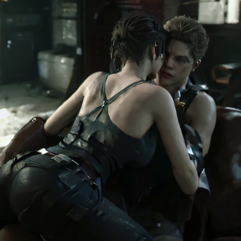 claire redfield resident evil 2 remake in game cutscene