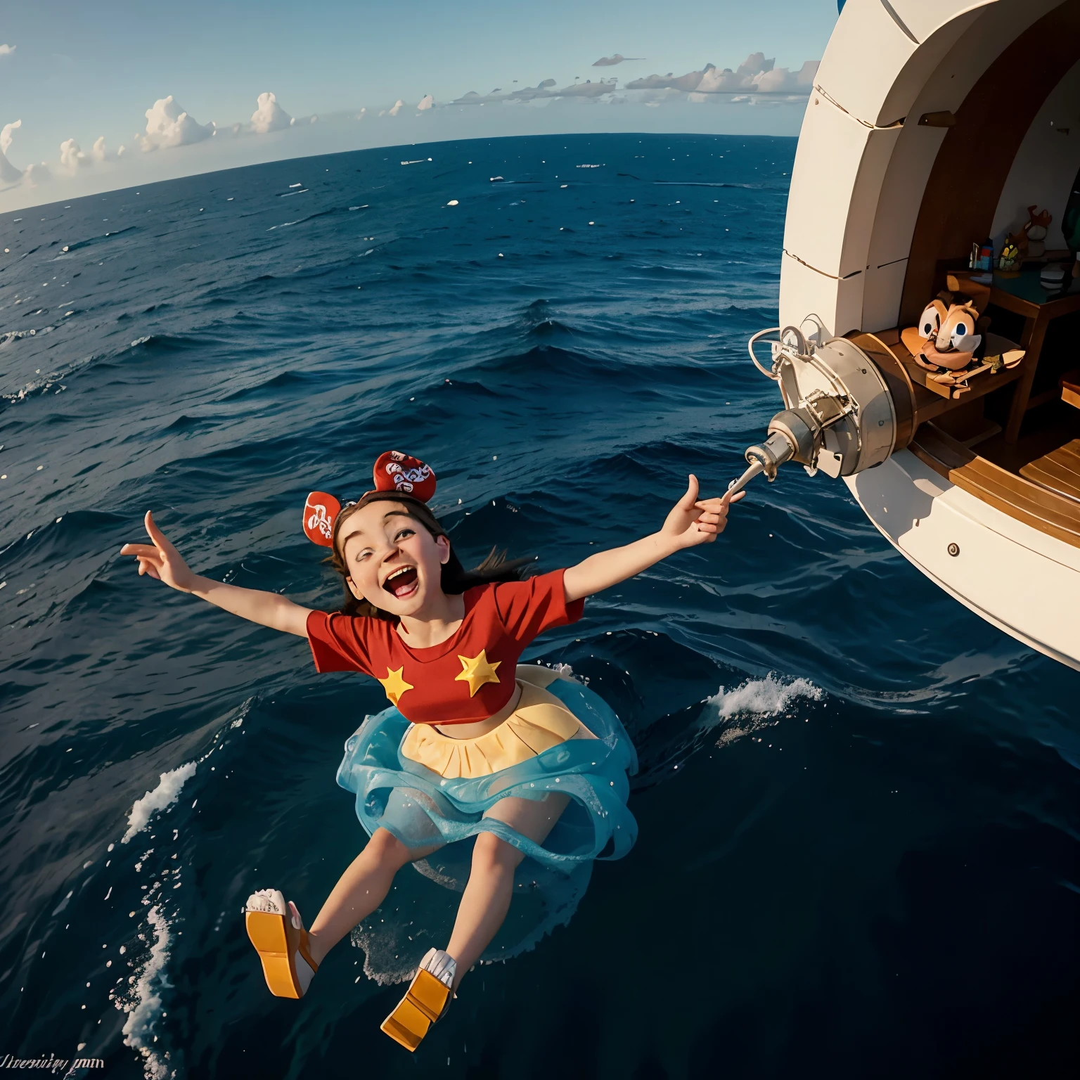 Cartoon Disney and Russian cartoon at sea