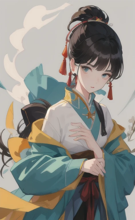 girl, ancient chinese costume, whole body, sunlight, clean face, clean white background, masterpiece, Super detailed, magnificent composition, ultra hd, high quality, very detailed, official art, uniform 8k wallpaper, Super detailed, 32k