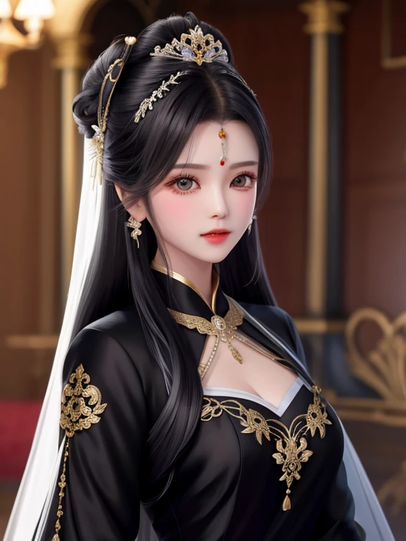 The black silk beauty was not dressed