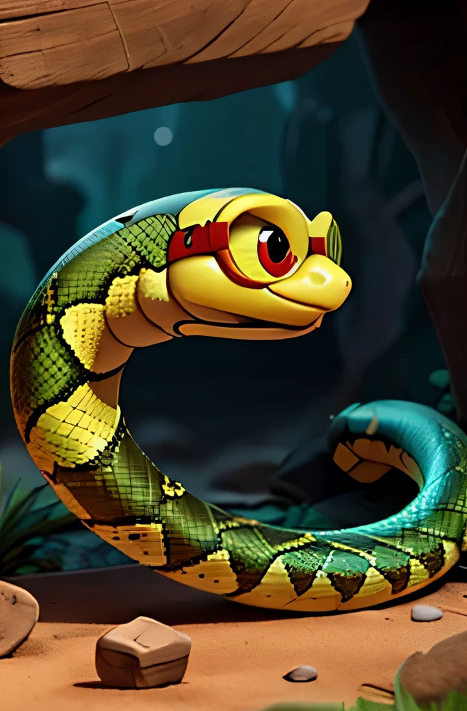 serpent python à lunettes