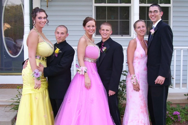 solid color dress, (big giant enormous oversized massive huge colossal:1.5), (gigantic sagging breasts:1.5), side view