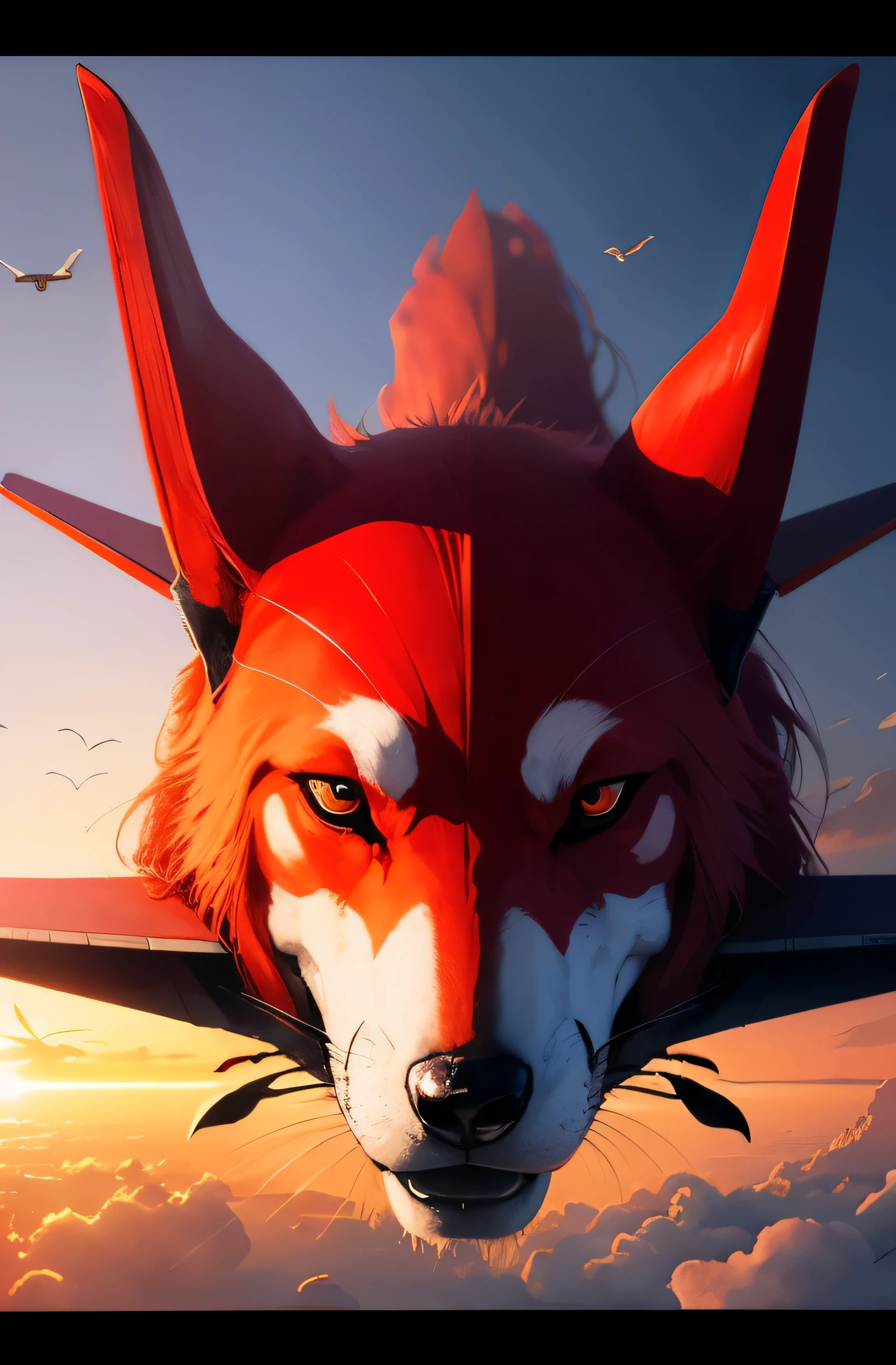 renard en deltaplane
