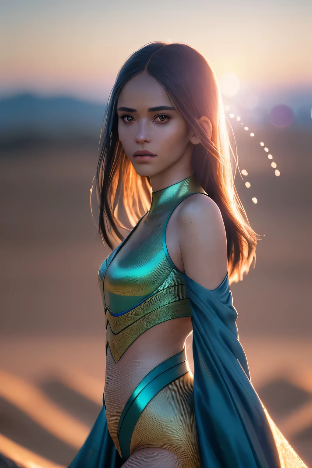 (masterpiece), (very complicated:1.3), (realistic), girl portrait, the most beautiful in the world, (insect-like wings), scale powder reflection, fashion model posing, outdoor, intense sunlight, distant dune, Stunning female professional photo details, sharp focus, dramatic, Award history, cinematic lighting, Octane Rendering Unreal Engine, volumetrics dtx, (film grain, blurred background, blurred foreground, Bokeh, Depth of the bounds written, sunset, motion blur:1.3), thin blue clothing