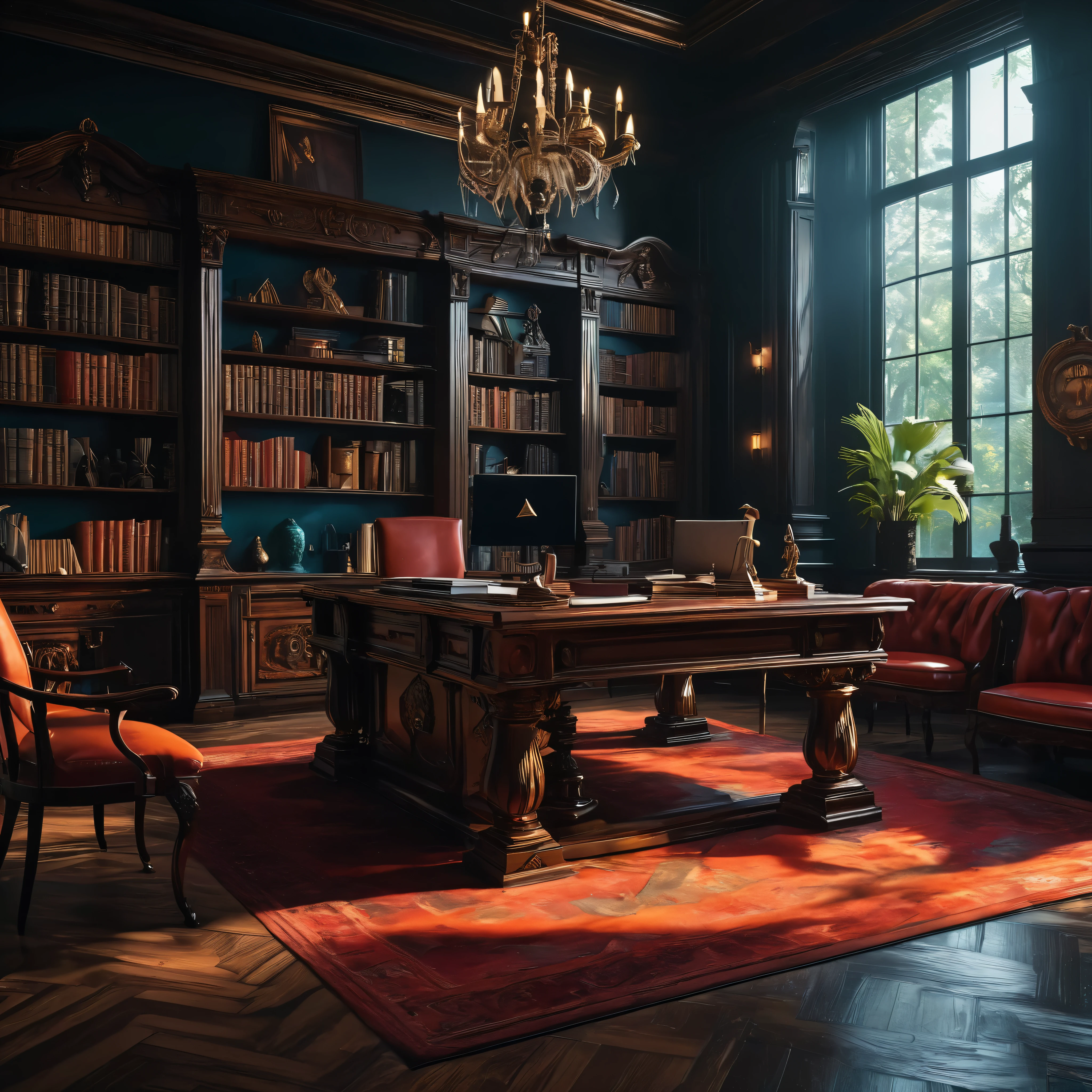 create an image demonstrating the style of ((Darkest Academia)) style, hyper realism, 8k high definition, vibrant colors, sharp focus, insanely detailed