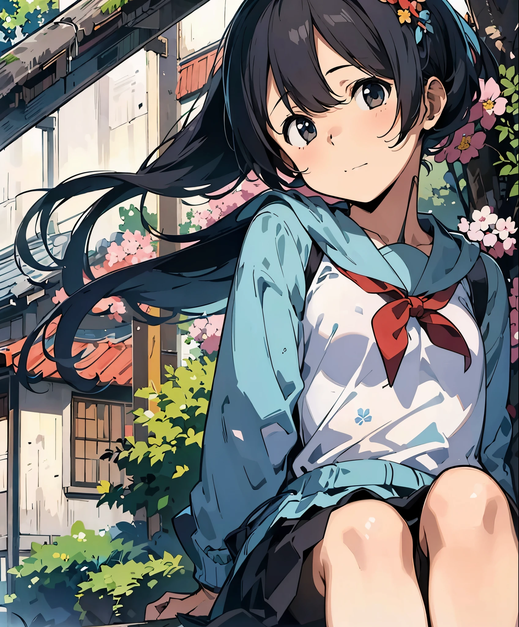 (masterpiece、最高quality、最高quality、official art、beautiful beautiful:1.2)、(1 girl:1.3)Hatsune Miku、twin tails,巨乳Adorable blue jay in a tree covered with flowers, greg latkowski, oh, Android Jones, Russ Mills, James Jean, Sui Ishida, Edwin School Bag, Eduardo Paolozzi, pleochroism, ultra_be familiar with, ultra_quality, CG Association, intricately be familiar with, color depth, perfect composition, Adorable blue jay in a tree covered with flowers