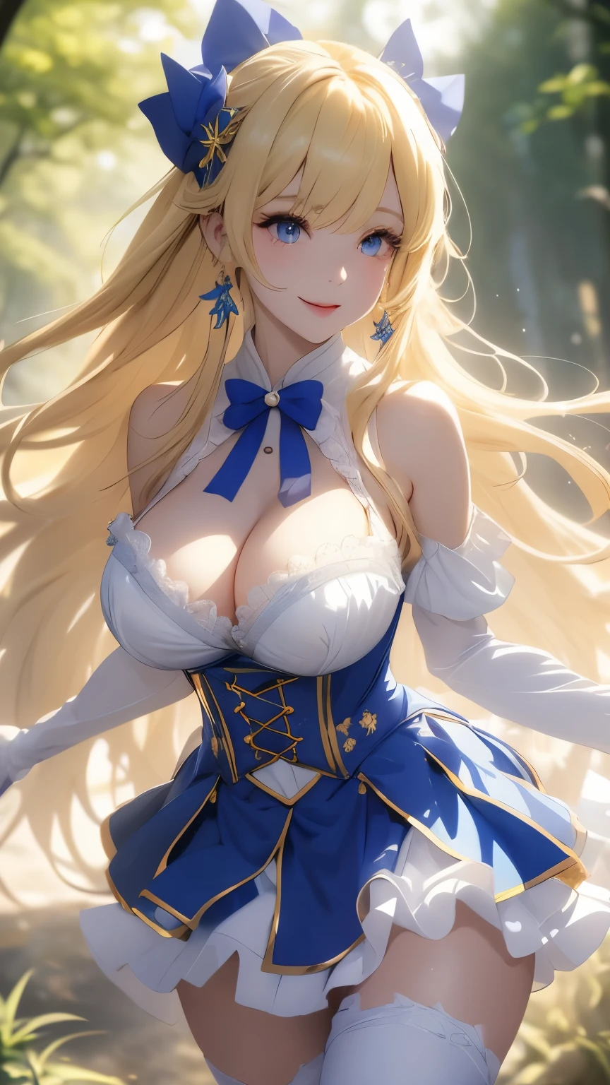 perfect face　blonde　super long hair　bangs bangs　double eyelids　frills　maid　white skin　blue eyes　high school girl　Large skin area　pale skin pigment　lure　big breasts 　Thighs　I&#39;m not wearing them　anime style　Furifuri　big ribbon　lapis lazuli　cute　tits　in the forest　super mini skirt　white blouse　Absolute area　earrings　sticking out one&#39;s shoulders　Busty　Transparent　breast bag　I can see it　charming　uniform　masterpiece　perfect　Sex　side boob　lolita　sexual　cleavage　girl　chest emphasis　Harem　sex slave　corset　pure gold　looking here　super breasts　Queen　smile　smile　welcome　good morning　Welcome　Titty fuck　I can not stand it　hands behind your back　whole body　really like　underboob　Man's lust　Invisibility　パンツI&#39;m not wearing them