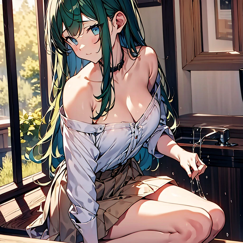 best quality,(top quality)),((table top)),((perfect face)),(background blur),masterpiece, highest quality, masturbate leak urine, nakedで, 全身が濡れているnakedの女の子1名, toilet, kneel in front of the urinal, dirty, pee yellow, full body ,naked, Blushing and leaking urine, masturbate