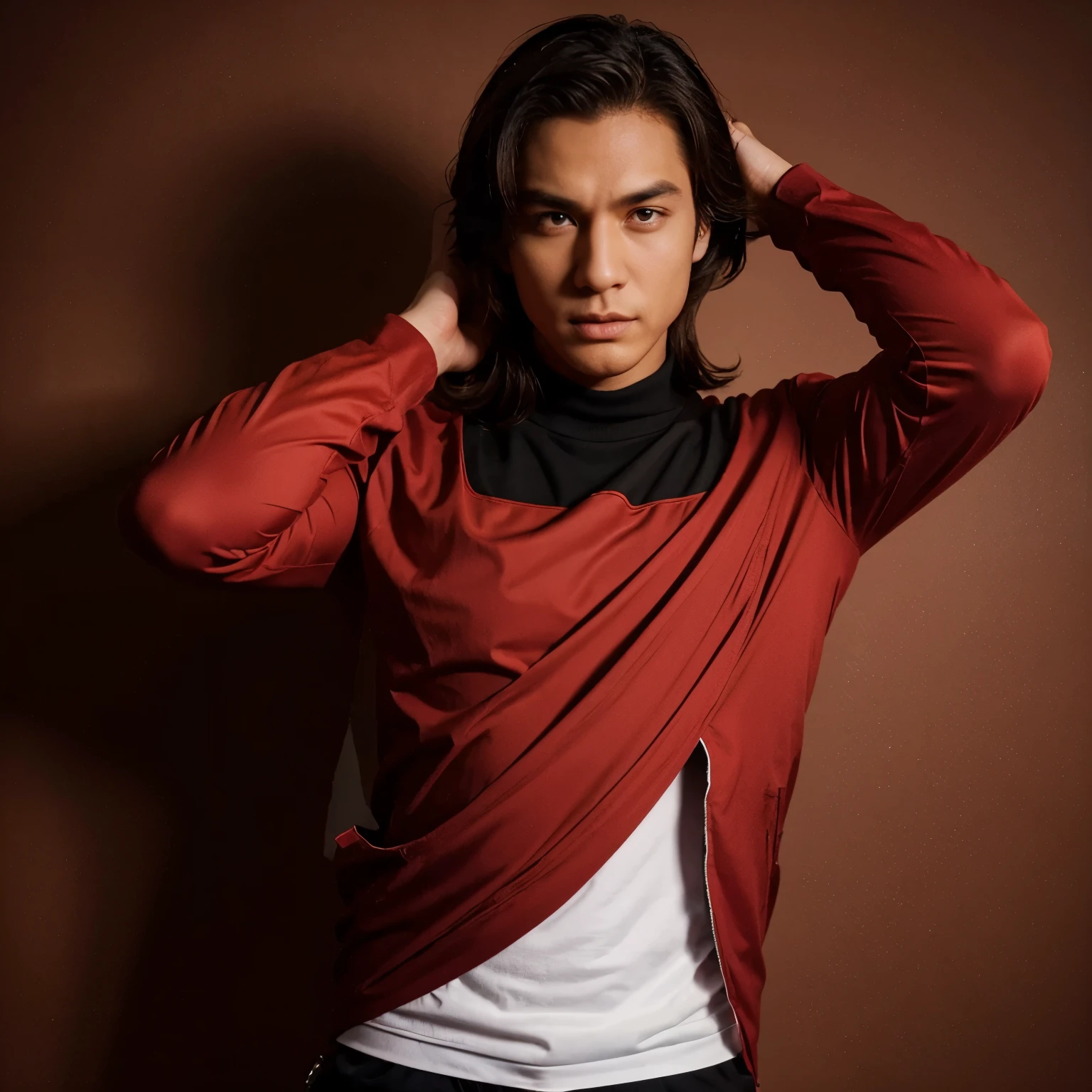 Can you make me a clothes for men red secret agent like super Sentai