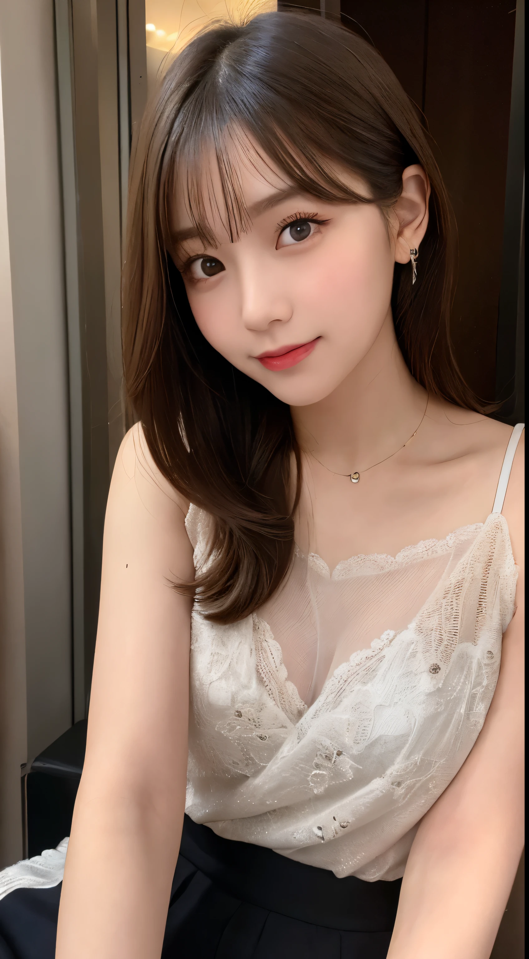 table top, highest quality, shape, Super detailed, finely, High resolution, 8k wallpaper, perfect dynamic composition shape, beautiful and detailed eyes, winter dress,medium hair, small breasts, natural color lip, random sexy pose,smile,big city、20 year old girl、midnight、beautiful and detailed face、perfect and beautiful face,Big eyes、RAW photo、spread your arms and legs wide、Express your best mood with your whole body、beautiful and detailed eyes、small face、beautiful duplex、slim face and style