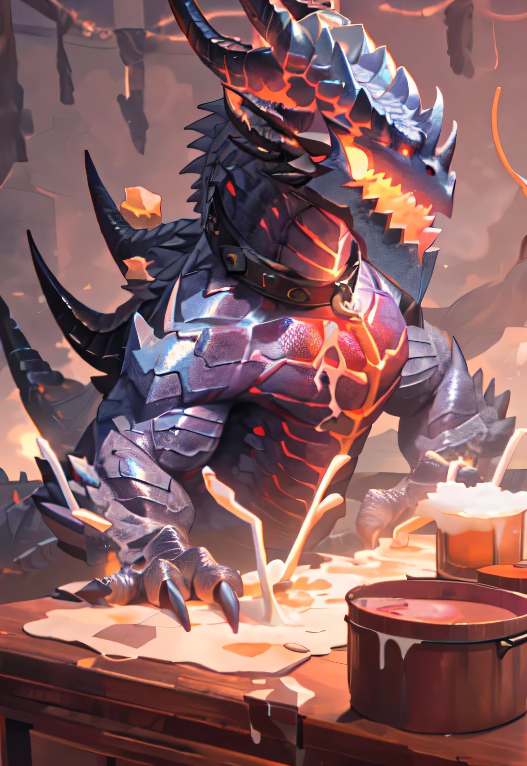alone, (muscular), (Male human dragon):1.3, Bright scales, (Kamimei):1.3, (Common:1.4) (prayer):1.23, (,Wearing a short white loincloth), exquisite eyes, lizard tail,A pair of dragon horns, A pair of dragon wings, (exquisite eyes,stripe,sharp claws,Cute animal paw,Sticking out tongue,careless person,Liquid spilled all over body,Air leakage in lower body,Fluid leaking from the lower body,Milk spilled all over the floor,glowing eyes):1.1, (in the room:1.35), In the bedroom,Squatting on the bed,dim,be licked,enjoy,obsessed, Face turned red,collar,Submit to,caress,drunk,Smile,enjoy,looking at camera,Submit to,having fun,Detailed background,realistically,realistic hand,8k high dynamic range,(shadow,wide dynamic range,high dynamic range,emphasize:1.2)