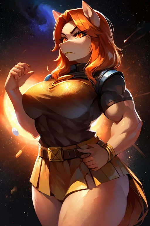 Knights of the Zodiac,gold armour,Film light,realisitic,highly detailded,Ablaze, universe, nebula, detailded, hiper-realisitic, clean background trends, Ablaze background, rich in detail,8k --niji 5 --expressive style --s 400, tanline, thong bikini line