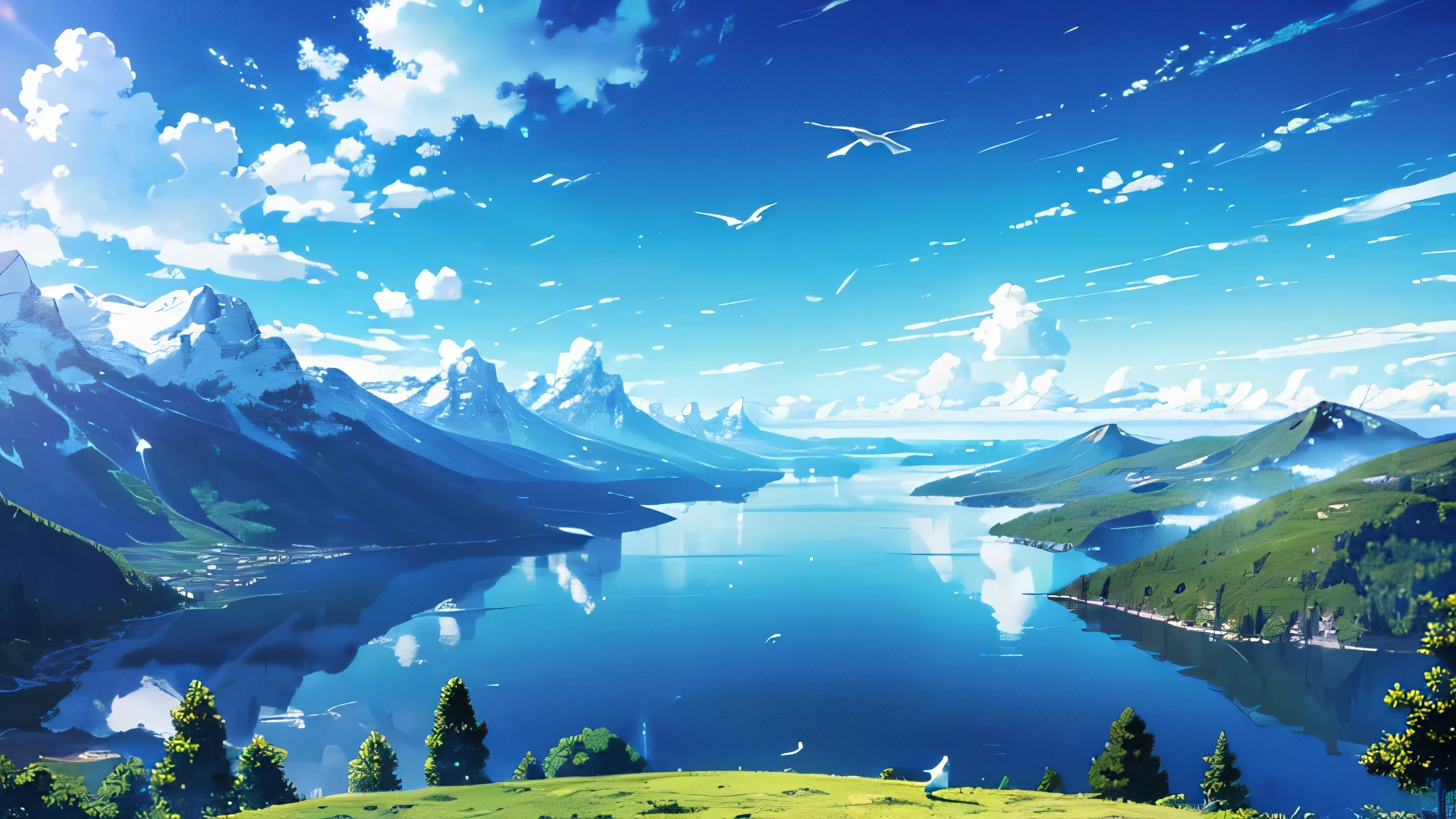 high resolution,High definition,high quality,landscape,realistic,Blue sky,white bird