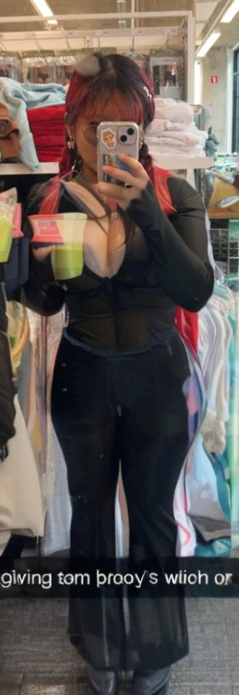 there is a woman taking a picture of herself in a mirror, tight outfit, tight attire, thicc, fit pic, thick, full body;, skinny waist and thick hips, physical : tinyest midriff ever, wearing black tight clothing, full body picture, she has a jiggly fat round belly, wearing tight suit, full body length, mirror selfie, beautiful girl, Big tits, huge , no clothes, sexy, cute, minimal clothes, thick, bbw, chubby stomach, thick nipples, nipple piercings, large areola, hard nipples, piercing through shirt, nipples hard through shirt, busty, major cleavage, naked, ripping through top, spilling over sides, bra too tight, giant , extra wide hips, upper body zoom in, showing off huge , fat stomach, see through top, fat bbw, large areola showing, thick thighs, wide hips, fat stomach, extra wide hips, bbw, showing waist, grabbing body to show off, filipina, cute, chubby stomach, nipples poking out, widest hips




