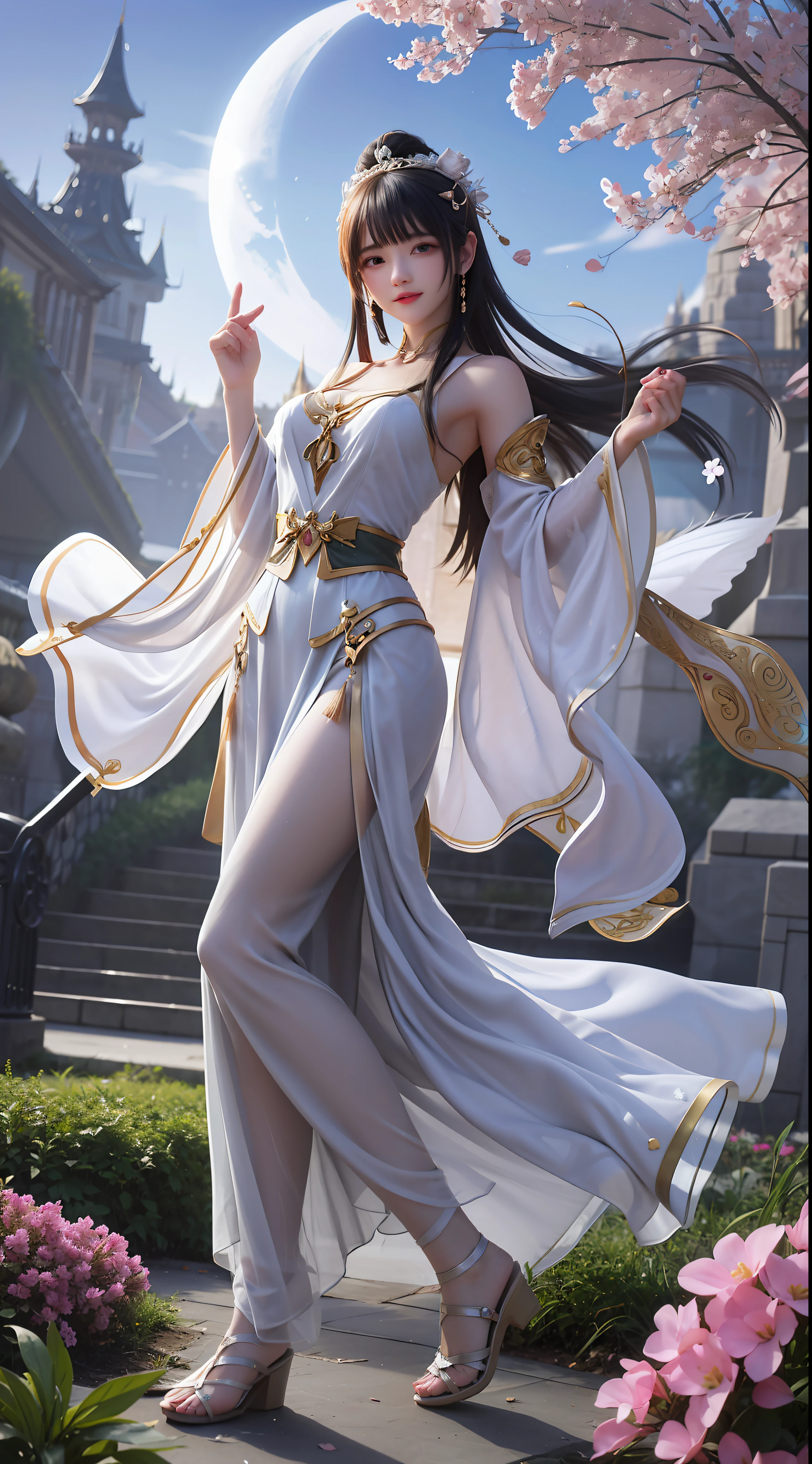 Paysage au clair de lune,The goddess in ancient costume dressed in Han costume is unique。Ses magnifiques costumes brillent,The skirt swayed in the breeze,Il a l'elegant and dynamic look。Il y avait un regard enjoué dans ses yeux,C'est comme si vous ne faisiez qu'un avec cette nature tranquille。
La déesse du costume porte une paire de talons hauts à la mode sous ses pieds,Cela semble incompatible avec son tempérament élégant,Mais cela ajoute invisiblement une touche de mystère et de sex-appeal.。。。。Ses pieds étaient sur la dalle de pierre bleue,C'est comme danser sur le sol,Grace in every step。
Au clair de lune,La vue est encore plus brumeuse et magnifique。Sa silhouette dansait au clair de lune,Fairy beauty。Son attitude est enjouée et mignonne,It makes people want to get closer,Discover her inner secrets。
At this moment,Tout autour semblait avoir disparu,Il ne reste que cette déesse costumée et ce magnifique tableau de paysage.。Elle a souri,sport,Full of poetry,C'est enivrant,Je ne peux pas t'en sortir。