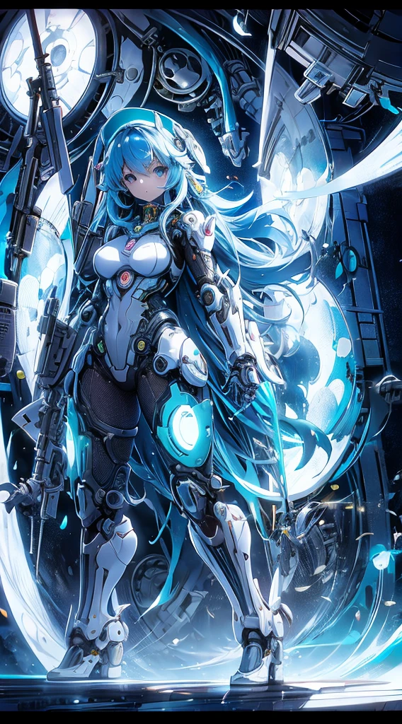 anime,High resolution,clear sky,woman,mechanical woman,armed,nostalgic