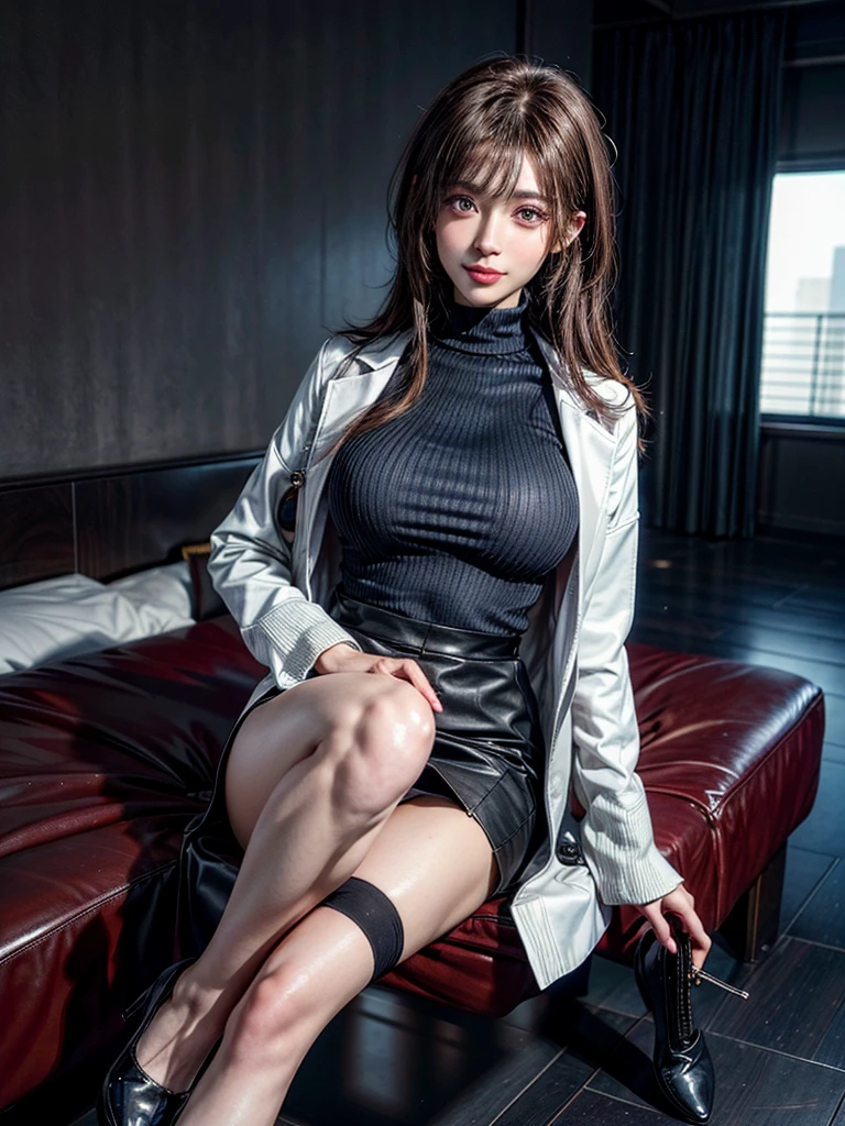 Best quality, masterpiece, ultra high res, (photorealistic:1.4), raw photo, 1girl, offshoulder, in the dark, deep shadow, low key, cold light, at the Terris clouds visible, tifa lock heart, pained expression in bondage, tied by rope, big breast tied, hands tied, feet hanging up in bondage