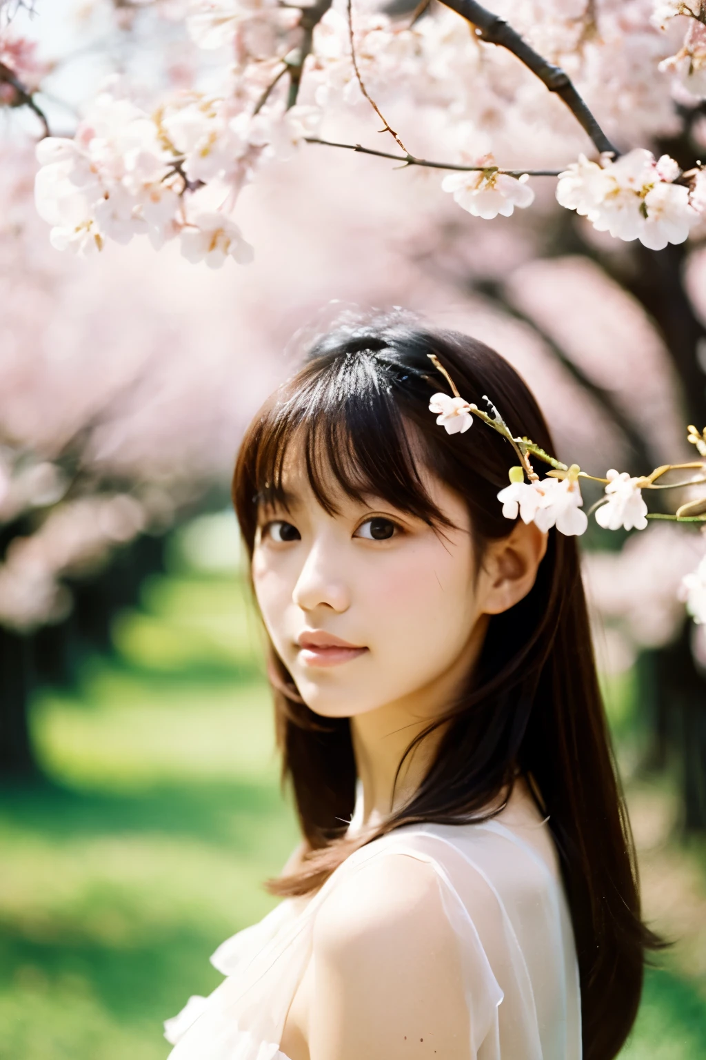 film photography、Tokyo、cherry blossoms、beautiful girl