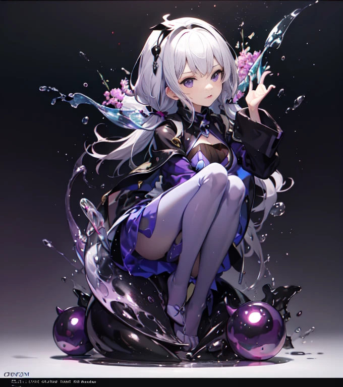 Jelly Toy, Jelly Body, jelly girl, Jelly sculpture, Jelly Figure, Jelly tentacles, Purple Jelly Material, All Purple Jelly Skin, Purple jelly-like transparent body, Purple colloidal shapes, Purple Jelly One Piece Gelcoat, Transparent gelcoat, purple big breasts jelly gel coat