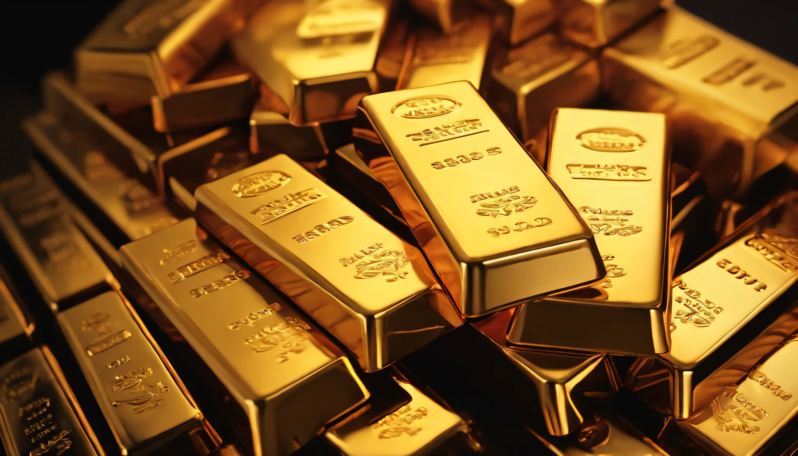 stacks of gold bars