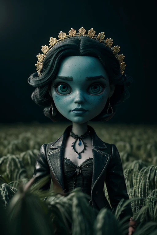 8K, ARTISTIC photogrAphy, best quAlity, mAsterpiece: 1.2), A (potrAit:1.2) Tim Burton's Corpse Bride style Diseny Toon Doll, ina field of green barley , full body RAW candid cinema, 16mm, color graded portra 400 film, remarkable color, ultra realistic, sad admosphere, dark lighting, oppressive atmosphere, depressive colors, kodak portra 400, photograph,r, Natural Light, Salvatrucha tatoos, Crown Metal, Pinhead lighgts, blur reflection, Brush Strokes, Smooth, abstract, Splatter, Oil On Canvas, rainbow colors, fractal isometrics details bioluminescens : a stunning realistic photograph of wet bone structure, 3d render, octane render, intricately detailed, titanium decorative headdress, cinematic, trending on artstation | Isometric | Centered