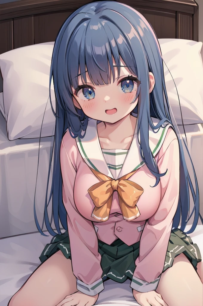 (((full body))), (((pnkserafuku))), (highest quality:1.2), alone, 1 girl, kotonoha aoi, (((spread legs onbed))),(((vaginal,sex))),(((cum in pussy))),(((from above))), (((lying on bed))),(((white bed sheet))),(((lie on the pillow))), ((blue hair)), smile, looking at the viewer, hair ribbon, (((perfect anatomy))),(masterpiece:1.0),(Highest_quality:1.0),detailed,highly detailed,ultra detailed,extremely detailed CG,super high resolution,4k,super detailed, photograph,high resolution,8K,HDR,Highly detailed CG Unity 8k wallpaper,super detailed skin,detailed beautiful eyes,detailed beautiful face,detailed beautiful face and eyes,very detailed background,perfect,lighting,colorful, bright_front_face_lighting,shiny skin,(highly detailed background),looking at the viewer,(Focus on her face), solo, upper body, looking at viewer, upper angle, perfect quality, good quality, masterpiece, HDR, UHD missionary position,masterpiece,best quality,detailed,highly detailed,ultra detailed,extremely detailed CG,high resolution,8K,super detailed skin, ((detailed beautiful eyes)),detailed beautiful face,detailed beautiful face and eyes,very detailed background,highly detailed background,(front view),(((super big breasts))),looking at viewer,The girl&#39;s breasts aren&#39;t exposed at all., You can clearly see that she has very large breasts.,((kawaii)),((orgasm face)),