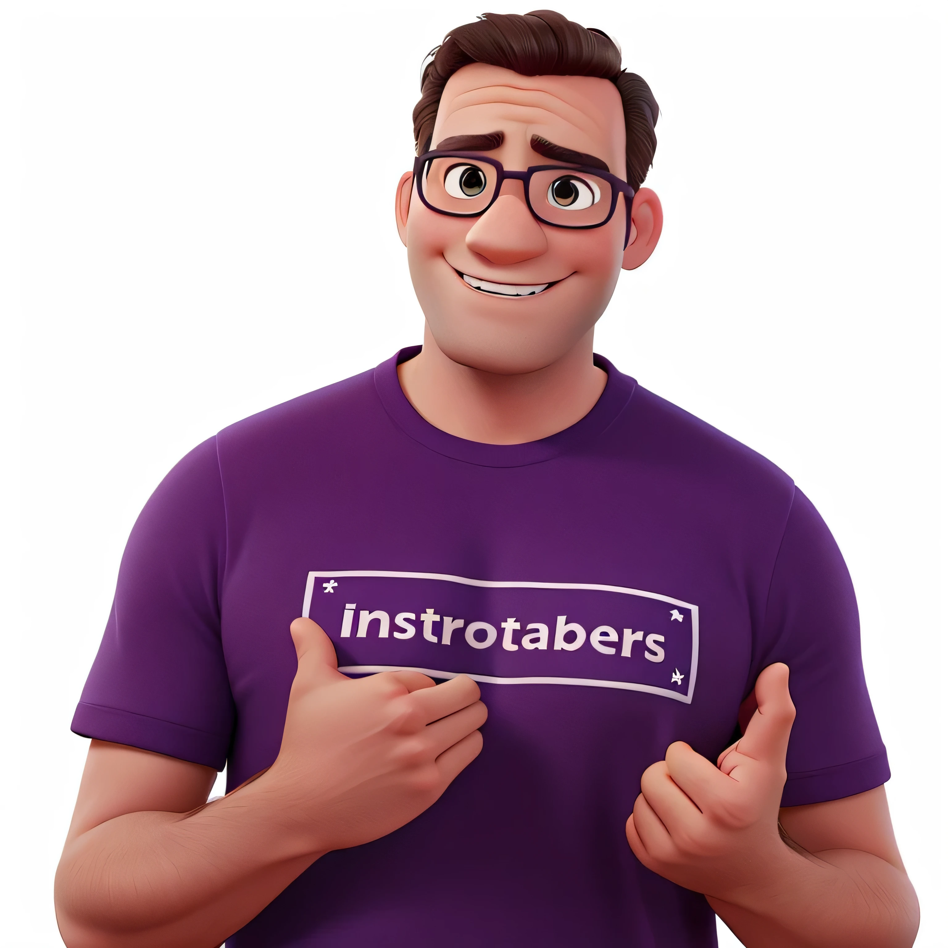 Homem de 40 anos no estilo Disney Pixar, alta qualidade, melhor qualidade