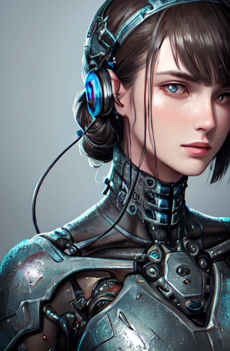 1mechanical girl,((ultra realistic details)), portrait, global illumination, shadows, octane render, 8k, ultra sharp,metal,intricate, ornaments detailed, cold colors, egypician detail, highly intricate details, realistic light, trending on cgsociety, glowing eyes, facing camera, neon details, machanical limbs,blood vessels connected to tubes,mechanical vertebra attaching to back,mechanical cervial attaching to neck,sitting,wires and cables connecting to head