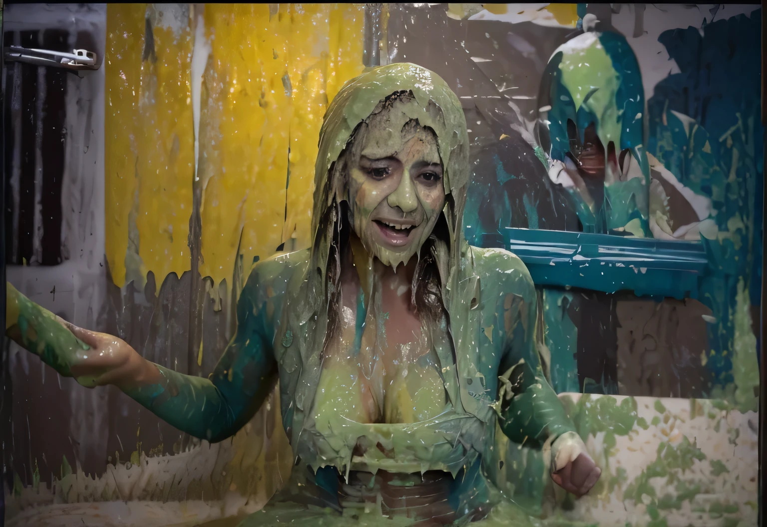 #gunge #gunged #gungedgirl #slimed #slime #sploshing #wam #wetandmessy #fetish #messy #messygirl #goop #gungetank #gungetankgirl #hotgirl #piedintheface #piedgirl 8k, HD, masterpiece, photo-realistic, extreme texture, (1 woman: 1.2), (tan skin: 1.1), artistic photography, lens flairs, delicate eyes, double eyelids, long eyelashes, thick eyeliner, heavy makeup, wavy lob hair, (sludge dripping down head: 1.6), f/2.5, film photography, sludge splatters everywhere, sludge drips down chest, view from above green slime, , gelatinous green goop, covered in slime!! sexy, bikini, embarrassed female, gunged::3, green slime dripping::4, dripping slime::3, (whipped cream pies splattered all over their face and body) sexy, gunged::3, bikini, embarrassed female, slimed, dripping slime, dripping gunge::3, messy hair, covered in red slime, bikini, covered in ketchup, splattered goo, dripping slime, dripping gunge, messy hair, sexy, gunged, embarrassed female, slimed, dripping slime, dripping gunge::3, messy hair, covered in red slime, bikini, covered in ketchup, splattered goo sexy, gunged::3, bikini, embarrassed female, slimed, dripping slime, dripping gunge::3, messy hair, covered in red slime, bikini, covered in ketchup, splattered goo, dripping slime, dripping gunge, messy hair, (extremely detailed CG unity 8k wallpaper, masterpiece, best quality, ultra-detailed), (best illumination, best shadow, dynamic angle, dynamic pose), (messy), (playful) (humiliating), It’s a (messy game: 9,9) and (wet and messy: 1,9) experience as they endure (body covered in pies: 8,8) from the (pie toss) and (pie throw: 1,9) and (pie fight: 1,9), with (flying cream), (large pie splatters: 1,9) and (pies thrown galore), (dynamic), (action shot), group shot, large cream splatters, gunged, really embarrassing, pink micro bikini, gunge everywhere, dripping green gunge, dripping red slime, messy hair, splatter all over her, sexy, gunged::3, bikini, embarrassed female, slimed, dripping green slime::3