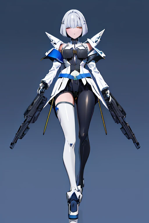 (highest quality)), 
((masterpiece)), 
(very detailed: 1.3), 
3D, 
{(2 girls)},
 (perfect face),
 (Everything from the neck down is mechanical.), 
 (full body shot),
 (Internal skeleton: dark blue:1.2),
 A waist with many gun mounts,
 wears a futuristic white gundam mecha,
 (gundam),
 with headgear,
 With V fins ,
 armored shoulder,Equipped with armor under the armpits,
 Armor under the legs,
 Dark blue internal skeleton,
 Equipped with two marine thrusters on the back,
 Ocean thrusters are symmetrical,
 On the calm waters of Iceland,
 Multi-layered texture perfect proportions, octane rendering, Duotone lighting, Low ISO, wide aperture, White balance, Rule of thirds, Ultra HD16k, HDR (high dynamic range), ray tracing, NVIDIA RTX, super resolution, Scattered beneath the surface, PBR texturing, Post-processing, anisotropic filtering, Depth of the bounds written, maximum clarity and clarity, High efficiency subpixel, subpixel convolution, particles of light, scattered light, Tyndall effect, full body:1.5, battle pose, cute, (cute:1.2), (bob cut:1.3),Braid, black hair, thick eyebrows, light colored iris, big, shining black eyes, long eyelashes, small, pale natural lips, (Average Japanese idol face), (日本人特有のbaby face:1.3), (baby face), wide forehead:1.2, plump cheeks, small chin, looking at the viewer,focus on the eyes