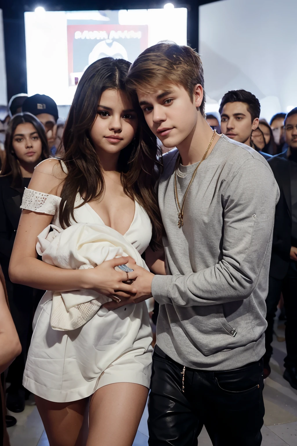 Selena Gomez and Justin Bieber hold their baby, happy family, 