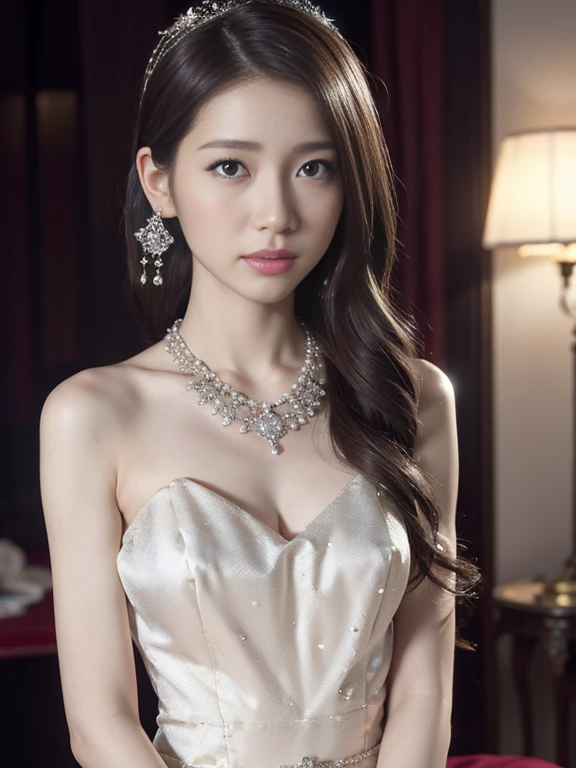 best quality, masterpiece, highres, 1girl,china wedding dress,hair ornament,necklace, jewelry,Beautiful face,slender, small breasts, tyndall effect,photorealistic, dark studio, rim lighting, two tone lighting,(high detailed skin:1.2), 8k uhd, dslr, soft lighting, high quality, volumetric lighting, candid, full body, high resolution, 4k, 8k, Bokeh