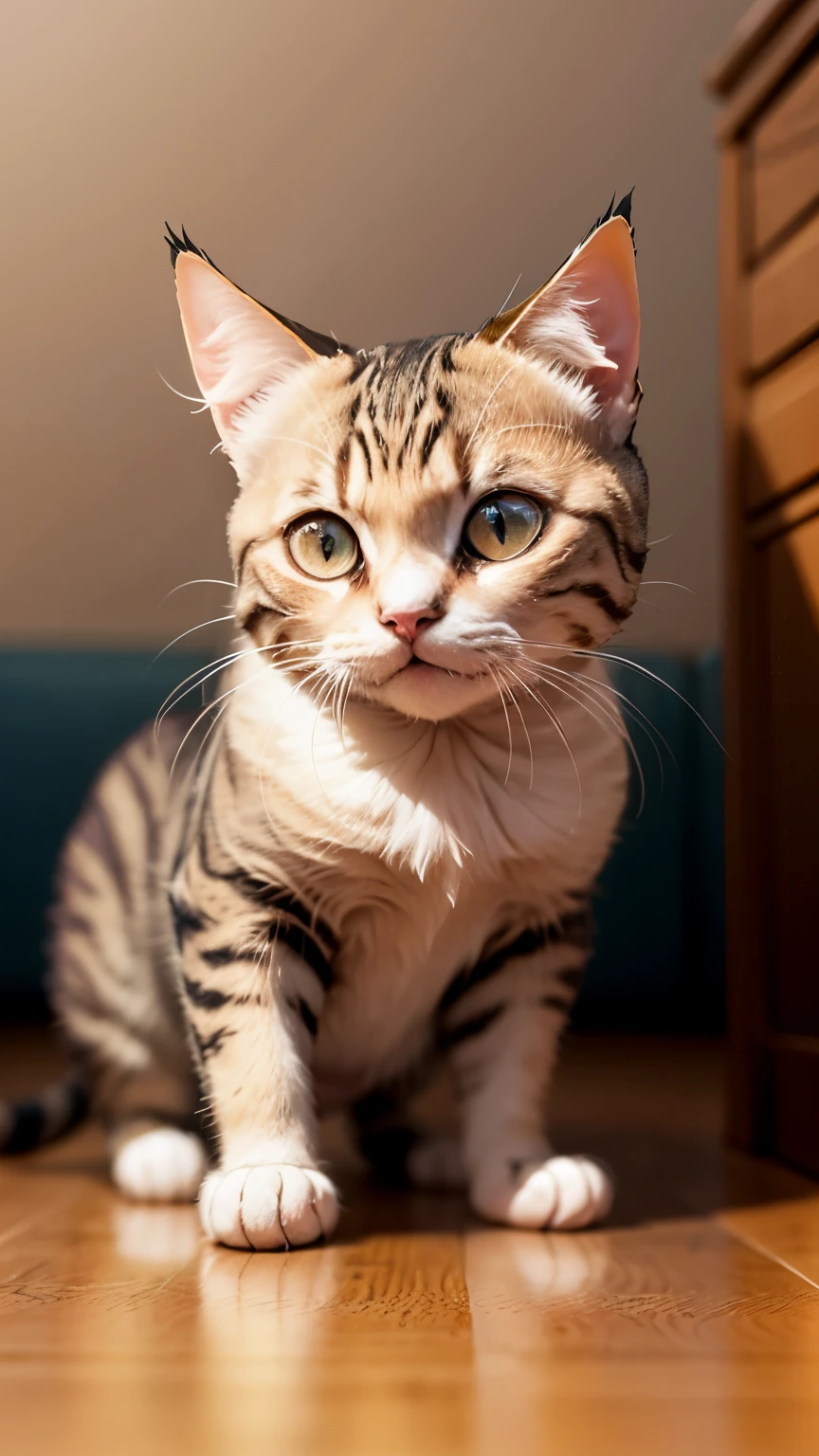 Gato chorando com um filhote no colo